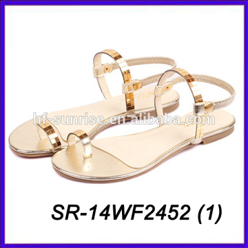 Neue Modell Frauen Sandalen glitzern flache Sandalen Mode Sandalen Dame Schuhe